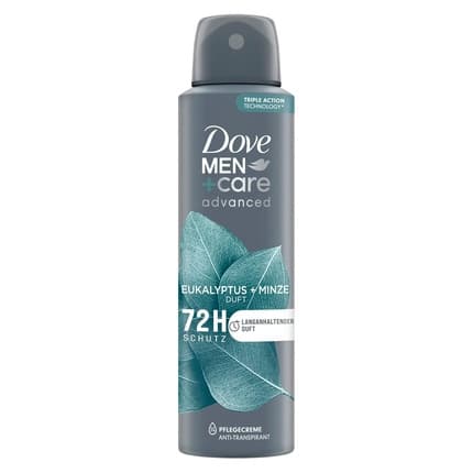 Dove +Care Advanced Deodorant Eucalyptus + Mint Antiperspirant Protects 72 Hours Against Body Odor and Sweat Déodorant (Déo) Homme 150ml - Maison des fragrances