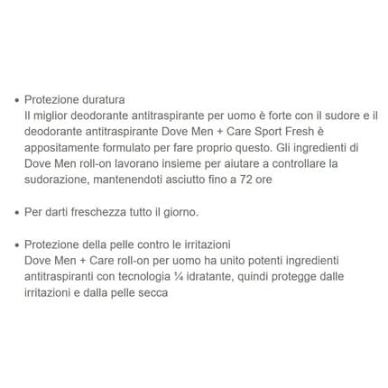 Dove Care Deodorant Roll On Advanced Care Sport Fresh Antiperspirant Alcohol-Free with 1/4 Moisturizing Cream Protection up to 72 Hours Déodorant (Déo) Homme 50ml - Maison des fragrances