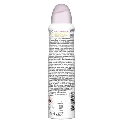 Dove Care Secrets Deodorant Spray Refreshing Summer Ritual Limited Edition with Rosewater and Aloe Vera Scent 150ml - Pack of 6 - Maison des fragrances
