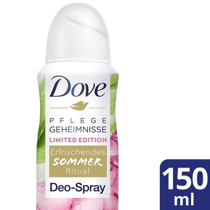 Dove Care Secrets Deodorant Spray Refreshing Summer Ritual Limited Edition with Rosewater and Aloe Vera Scent 150ml - Pack of 6 - Maison des fragrances