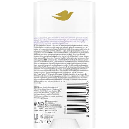 Dove Lavender And Chamomile Unisex Body Stick Deodorant Déodorant (Déo) Mixte 75ml - Maison des fragrances