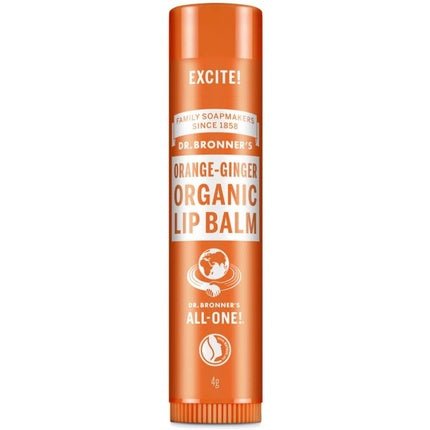 Dr Bronner's Orange Ginger Lip Balm with Organic Oils and No Synthetic Ingredients 4g - Maison des fragrances