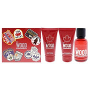 Dsquared2 Red Wood , Body Lotion, Bath and Shower Gel 3 Piece Gift Set Coffret (Coffret) Femme 50ml - Maison des fragrances