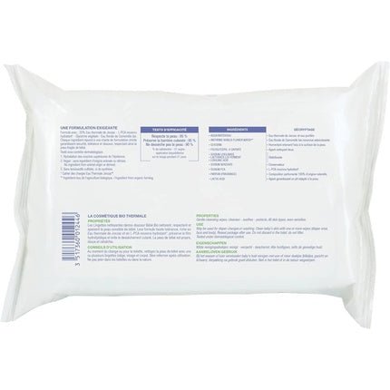 EAU THERMALE JONZAC Organic Dermo - Douceur Cleansing Wipes - Maison des fragrances