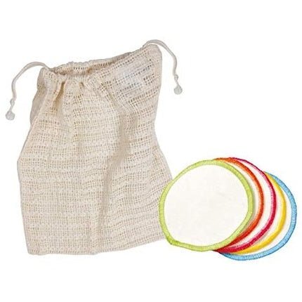 Eco Living Reusable Makeup Remover Wipes with Washable Laundry Bag 100% Organic Cotton - Facial Cleansing Cotton Buds - Maison des fragrances
