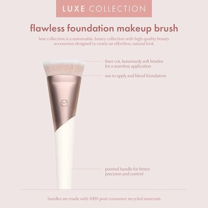 EcoTools Luxe Flawless Foundation Makeup Brush for Liquid Makeup Pink - Maison des fragrances
