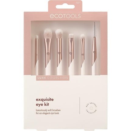EcoTools Luxe Natural Elegance Professional Makeup Brush Set for Face Cheek and Eye Makeup 5 Piece Set Pink - Maison des fragrances