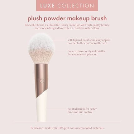 EcoTools Luxe Plush Foundation & Bronzer Blush Brush for Powder Makeup - Environmentally Friendly, Pink, Luxurious and Glamorous - Maison des fragrances