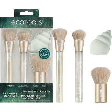 Ecotools Sea Gems Face Makeup Brush & Sponge Kit - 4 Piece Set - Maison des fragrances