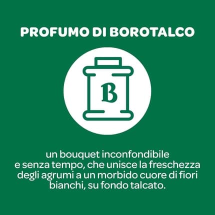 Borotalco Pure Sea Breeze with Talc and Breathable Molecules Alcohol and Aluminum-Free Dry and Odor-Blocking 48h Effectiveness Sea Scent Déodorant