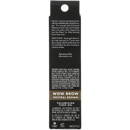 e.l.f. Wow Brow Gel Volumizing Buildable Wax - Gel Hybrid Neutral Brown 3.5g - Maison des fragrances