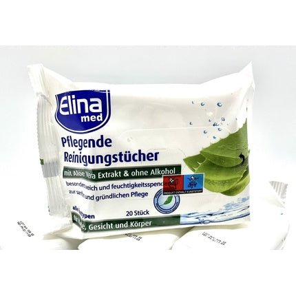 Elina Aloe Vera Makeup Remover Facial Cleansing Wipes 20 Wipes - Maison des fragrances