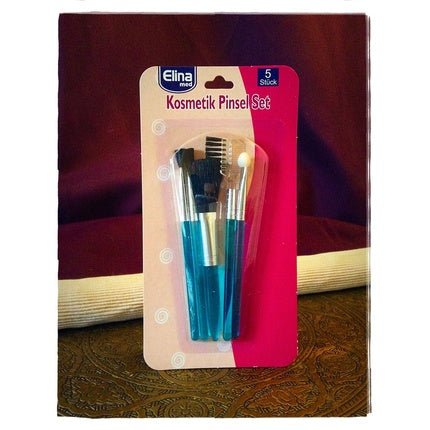 Elina Cosmetic Makeup Brush Set 5 Pieces Clear Dark - Maison des fragrances