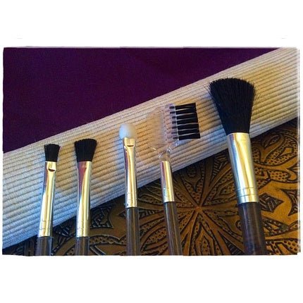 Elina Cosmetic Makeup Brush Set 5 Pieces Clear Dark - Maison des fragrances