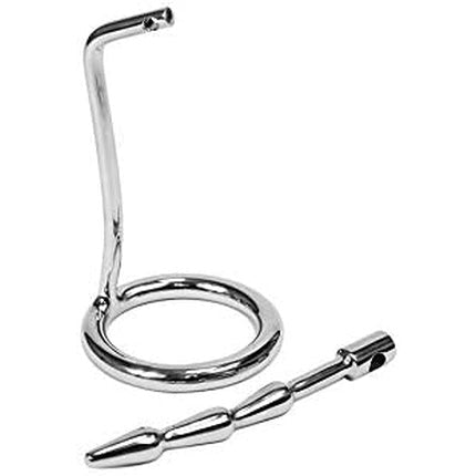 Erotic Fashion ra8021 Penis Plug Chastity Silver Metal - Maison des fragrances