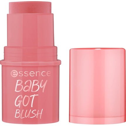 Essence Baby Got Blush Easy to Apply and Blend Pigmented Cream Blush Stick Vegan and Cruelty Free Free From Gluten Parabens Alcohol and Microplastic Particles 30 Rosé All Day 0.19 Fl Oz - Maison des fragrances