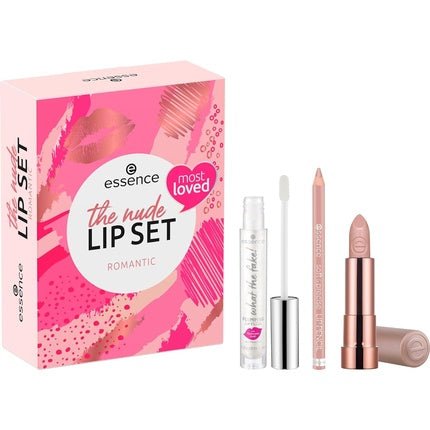 Essence Cosmetics The Nude Lip Set Romantic Lipstick Makeup Gift Set for Women - Maison des fragrances