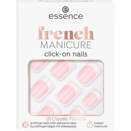 Essence French Manicure Click - On Nails 12pcs - Maison des fragrances