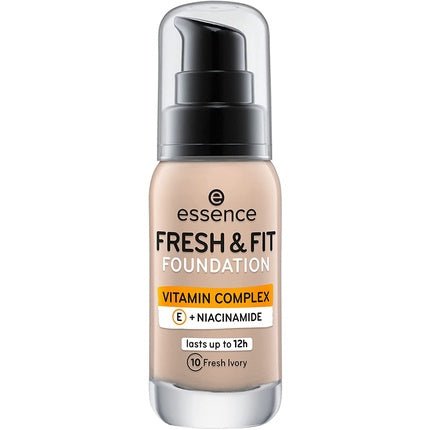 Essence Fresh & Fit Foundation 10 Ivory Fluid Makeup 30ml - Maison des fragrances
