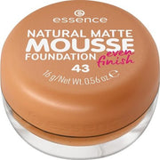 essence Natural Matte Mousse Foundation Nr. 43 Nude Mattifying Covering Express Result Vegan Perfume Alcohol Preservative Free 16g - Maison des fragrances