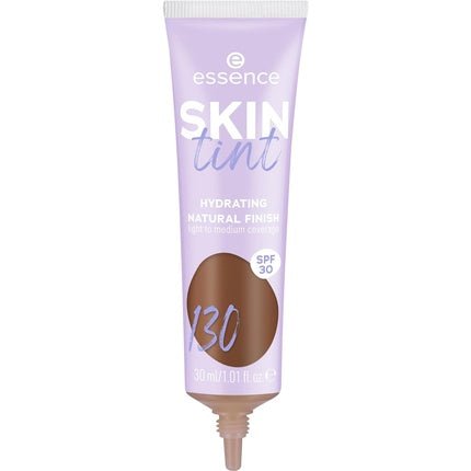 Essence SKIN Tint Makeup No. 130 Brown Moisturizing Natural Vegan Oil - Free UVA and UVB Filter SPF 30 Fragrance - Free 30ml - Maison des fragrances