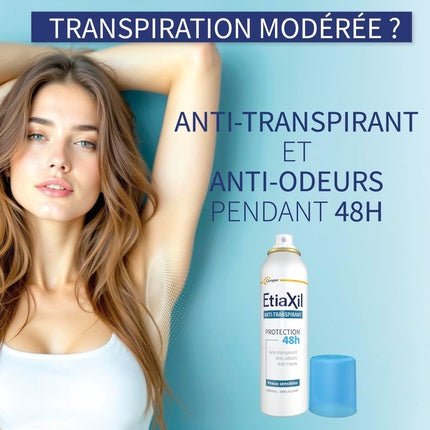 Etiaxil Anti-Perspirant Protection Deodorant 48h Aerosol Déodorant (Déo) Mixte 150ml - Maison des fragrances