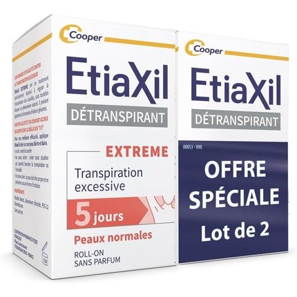 Etiaxil Antiperspirant Excessive Perspiration Treatment - Pack of 2 Déodorant (Déo) Homme 15ml - Maison des fragrances