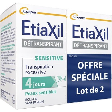 Etiaxil Antiperspirant for Sensitive Skin Roll-On - Pack of 2 Déodorant (Déo) Mixte 15ml - Maison des fragrances