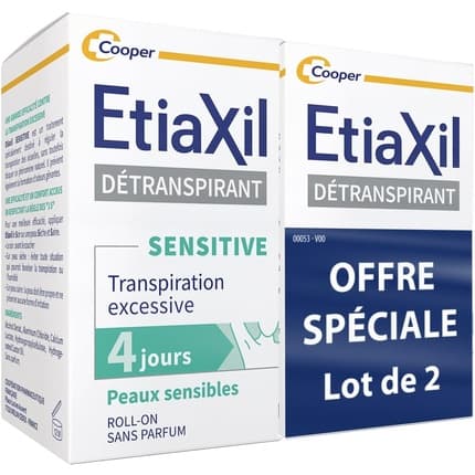 Etiaxil Antiperspirant for Sensitive Skin Roll-On - Pack of 2 Déodorant (Déo) Mixte 15ml - Maison des fragrances