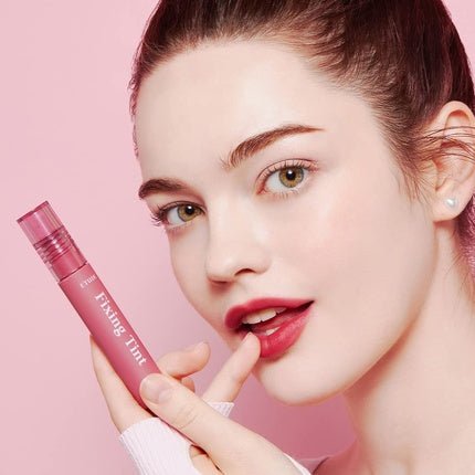 ETUDE Fixing Tint 01 Analog Rose Long Lasting High Pigmented Liquid Lipstick Waterproof Matte Finish Lip Stain Full Coverage - Maison des fragrances