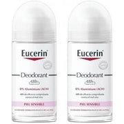 Eucerin Deodorizing Roll-On 24h Without Aluminum - Pack of 2 50ml Unisexe - Maison des fragrances