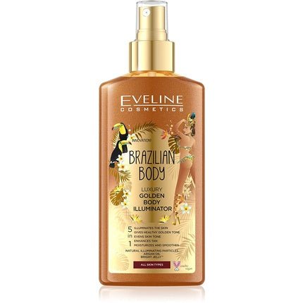EVELINE Brazilian Body Luxurious Golden Bronzing Mist 5in1 Moisturizes, Brightens, Smooths, Evens Skin Tone 150ml - Maison des fragrances