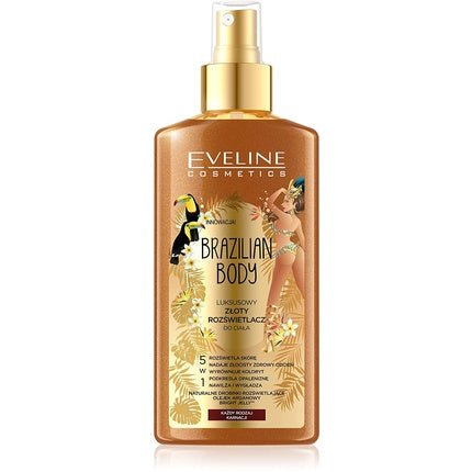 EVELINE Brazilian Body Luxurious Golden Bronzing Mist 5in1 Moisturizes, Brightens, Smooths, Evens Skin Tone 150ml - Maison des fragrances
