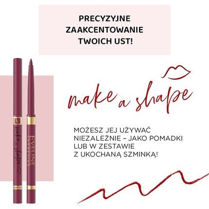 Eveline Cosmetics Make a Shape Lip Liner No. 06 True Red - Maison des fragrances