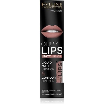 Eveline Cosmetics Oh! My Lips Matte Liquid Lipstick and Lip Liner Set - Maison des fragrances