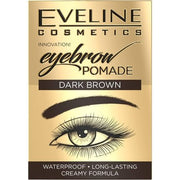 Eveline Eyebrow Pomade Long Lasting Waterproof Creamy Formula Dark Brown - Maison des fragrances