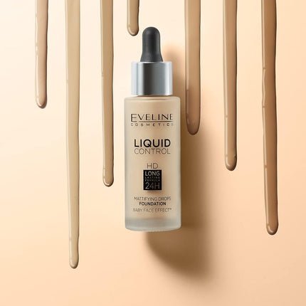 Eveline Liquid Control Foundation HD Mattifying Drops 32ml - Maison des fragrances