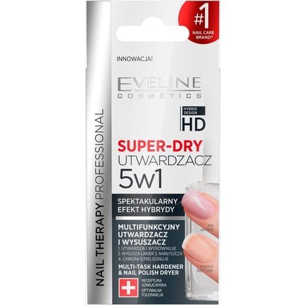 Eveline Nail Therapy 5 in 1 Super Dry Top Coat and Express Nail Polish Dryer 12ml - Maison des fragrances