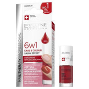Eveline Nail Therapy 6 In 1 Care & Colour Concentrated Nail Treatment Red 5ml - Maison des fragrances