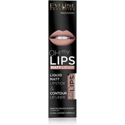 Eveline Oh My Lips Liquid Matte Lipstick & Contour Lip Liner 4.5ml In 08 Lovely Rose - Maison des fragrances