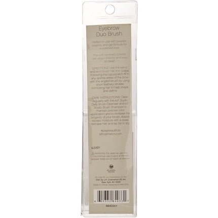 Eyebrow Duo Brush Dual - Sided Angled Dense Synthetic Contours Defines Combs Shapes Fills Easy To Clean - Maison des fragrances