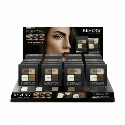 Eyebrow Kit Professional Makeup Palette Set Three Shades Wax Brush - Maison des fragrances
