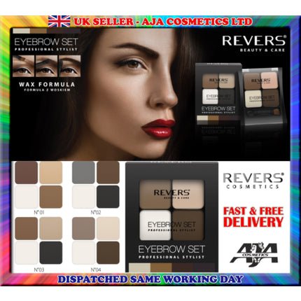 Eyebrow Kit Professional Makeup Palette Set Three Shades Wax Brush - Maison des fragrances