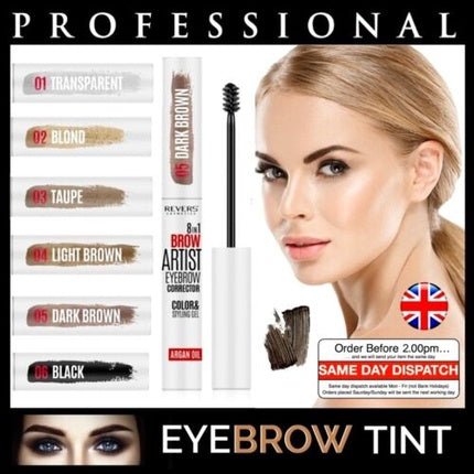 Eyebrow Tint 8in1 Long - lasting Brow Corrector & Styling Gel Black Brown - Maison des fragrances