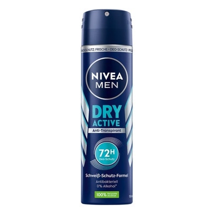 Nivea Men Dry Active Deo Spray 150ml With 72h Protection and Dual-Active Formula 150ml