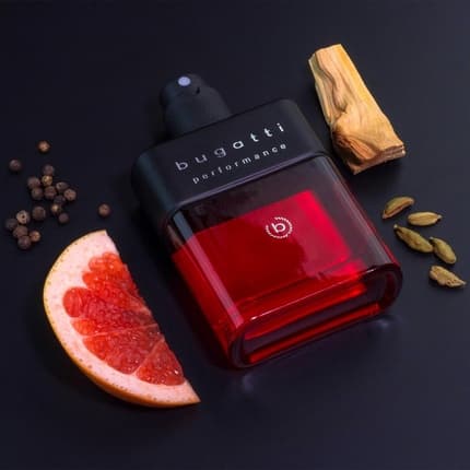 Bugatti Performance Red Men's Perfume 100ml Oriental Fougères - Eau de Toilette With Grapefruit, Lavender, Patchouli & Sandalwood