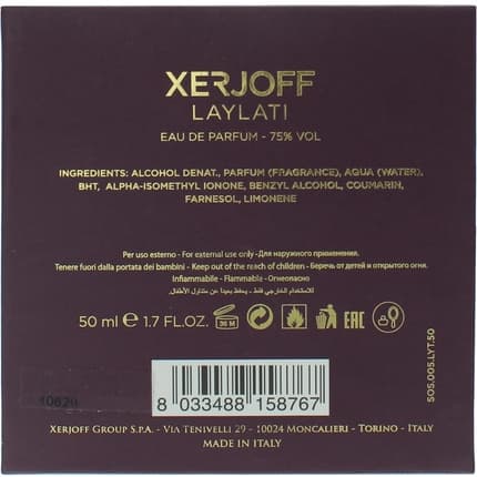 Xerjoff Laylati Unisex Eau de Parfum (EDP) Mixte 50ml