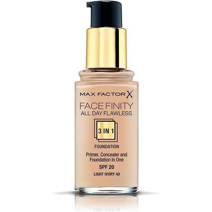 Facefinity All Day Flawless 3 In 1 Foundation SPF20  40 Light Ivory for Women 30ml - Maison des fragrances