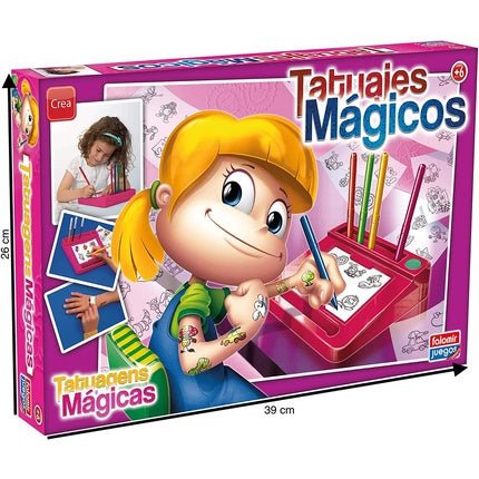 Falomir 11532 Magic Girl Tattoos Set Pink Magic Tattoos - Maison des fragrances