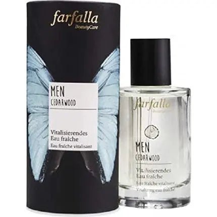 Farfalla Men Cedarwood Cologne with Citrus Note - Vitalizing Eau Fraîche - 100% Certified Natural Cosmetics - Fresh Spray Homme - Maison des fragrances